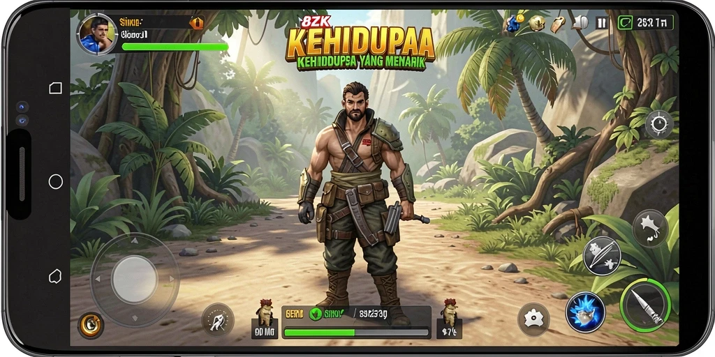 Screenshot utama 8ZK menampilkan gameplay interaktif yang menarik.