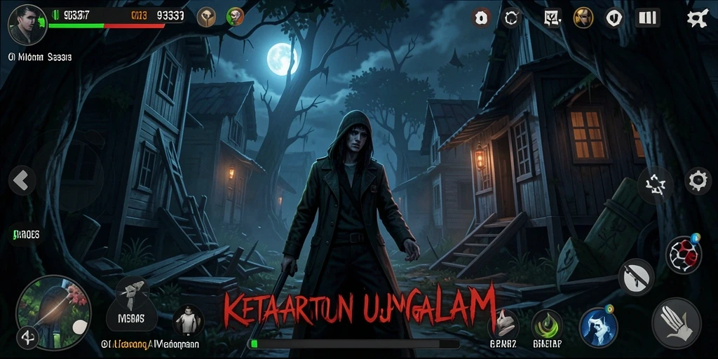 Screenshot gameplay Horror yang menciptakan suasana menakutkan.