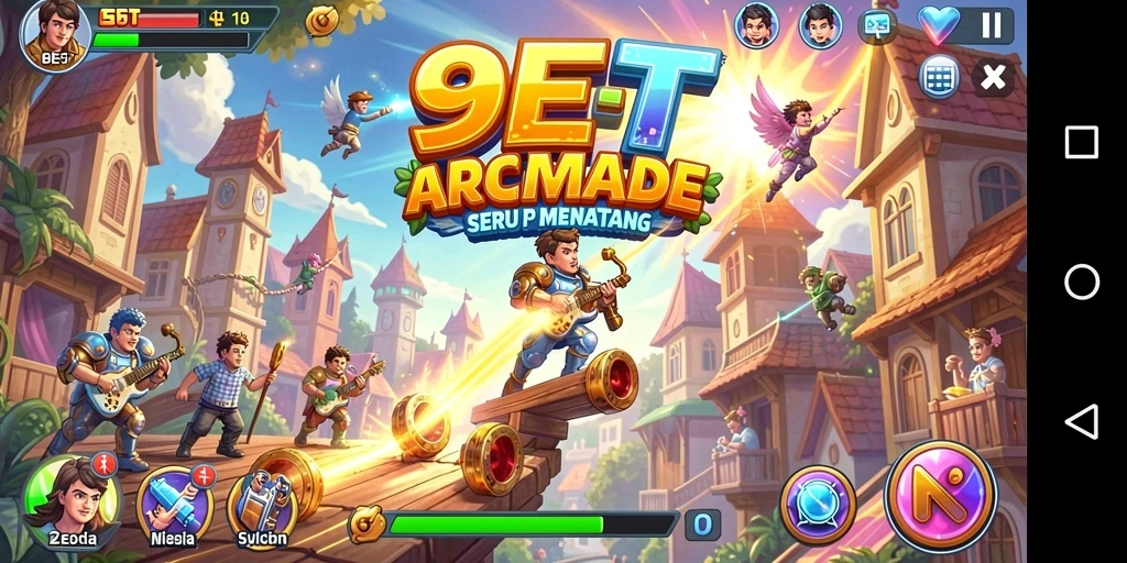 Screenshot utama 9ET menunjukkan gameplay yang seru dan menantang.