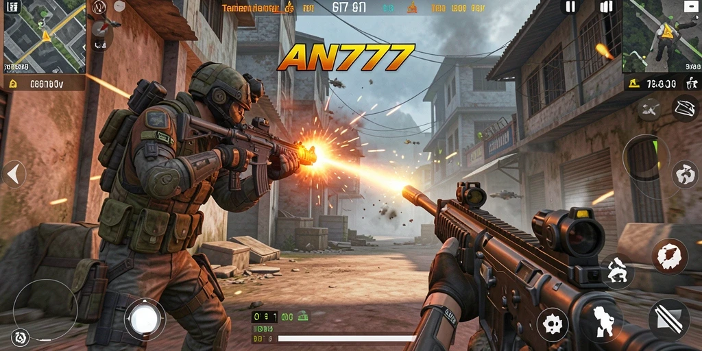 Tampilan gameplay AN777 yang mendebarkan dalam situasi pertempuran.
