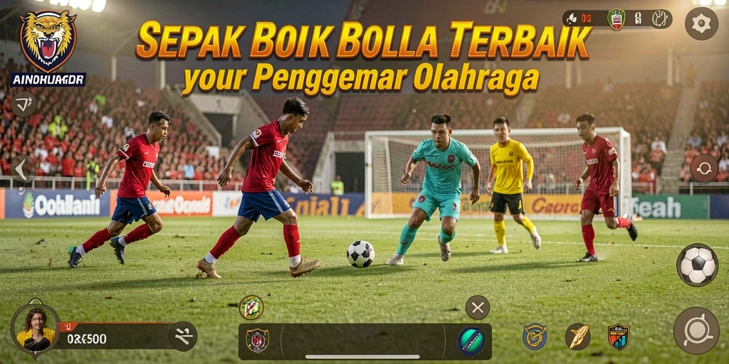 Screenshot gameplay API77 yang menampilkan aksi seru di lapangan sepak bola.