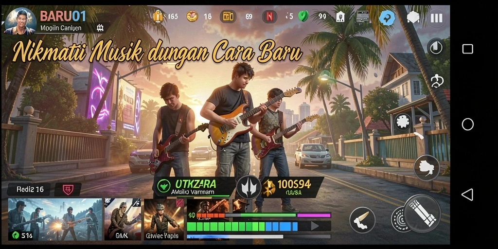 Tampilan utama BARU01 dengan gameplay seru dan menarik.