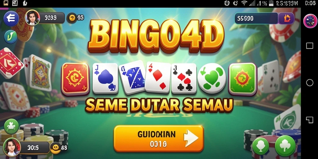 Tangkapan layar BINGO4D menunjukkan gameplay Domino yang menyenangkan dan interaktif.