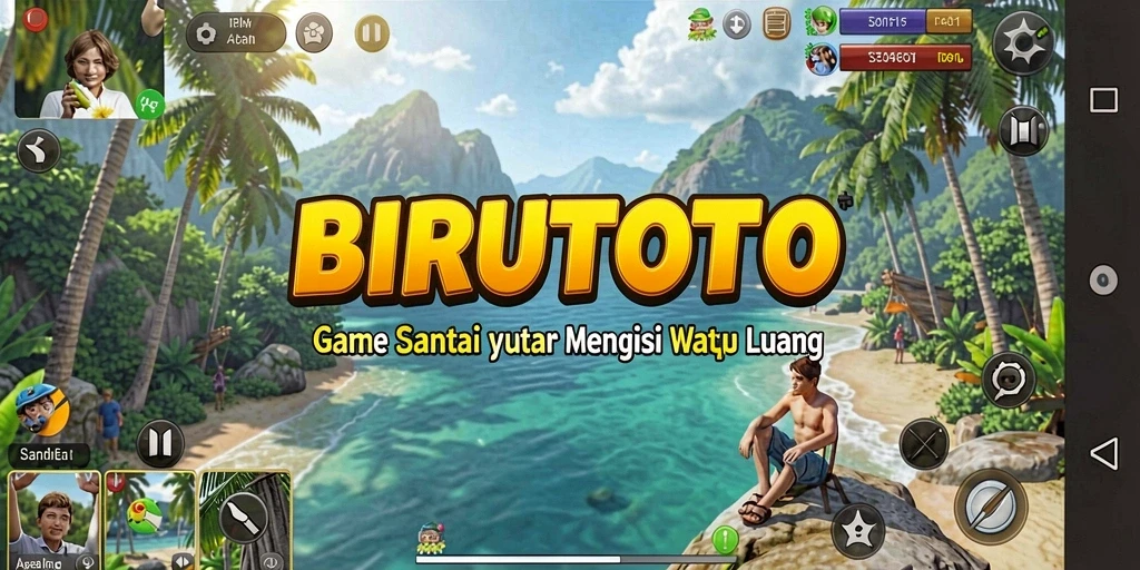 Tampilan gameplay BIRUTOTO yang ceria dan menghibur.