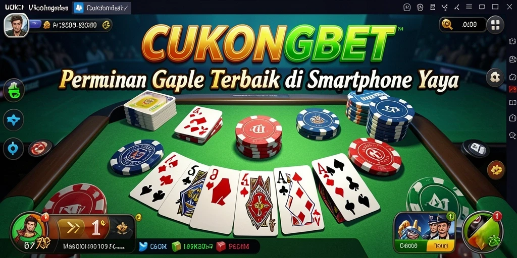 Screenshot CUKONGBET menampilkan gameplay Gaple yang mengasyikkan.