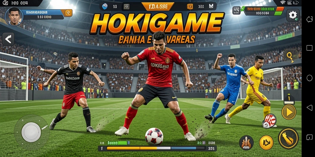 Tampilan seru gameplay HOKIGAME dengan aksi olahraga penuh semangat.
