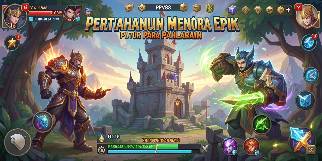 Tampilan gameplay PPV88 yang seru dalam strategi Tower Defense.