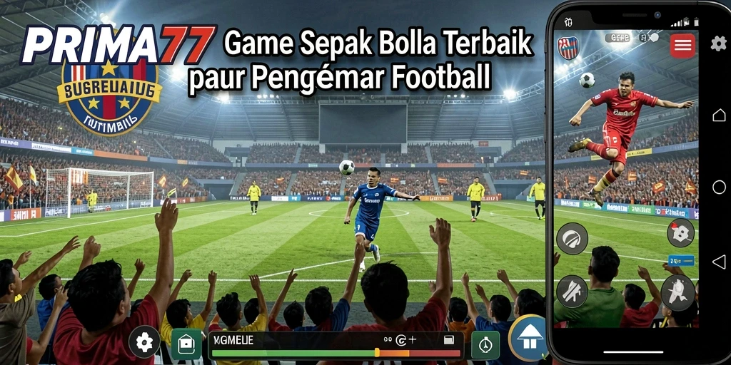 Tampilan gameplay realistik dalam pertandingan sepak bola.