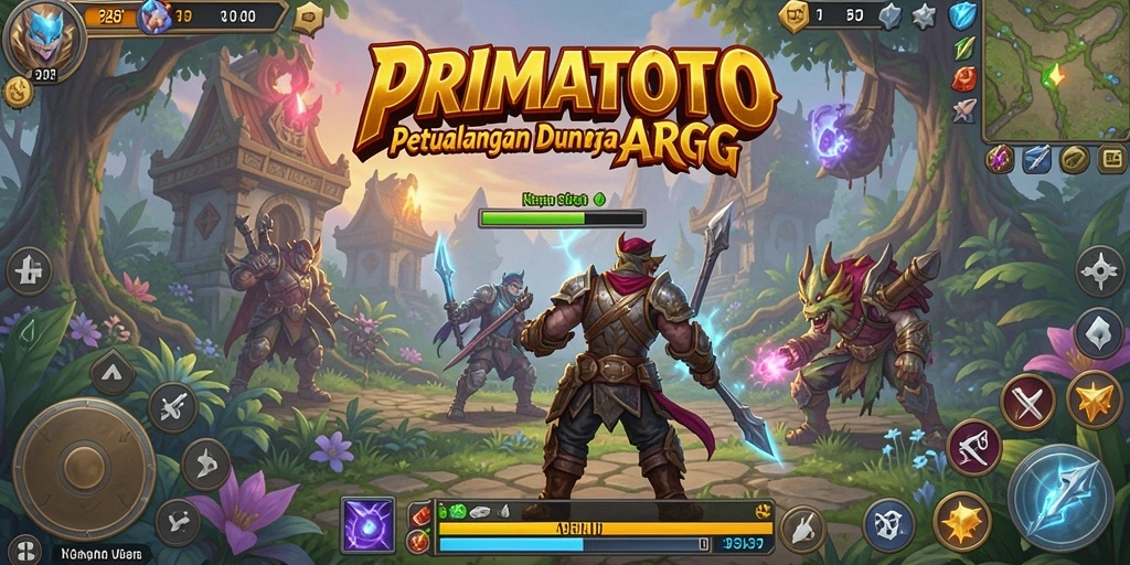 Tampilan seru dari gameplay ARPG PRIMATOTO yang menantang.