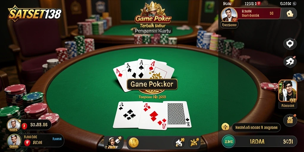 Screenshot SATSET138 menunjukkan aksi seru dalam permainan Poker.