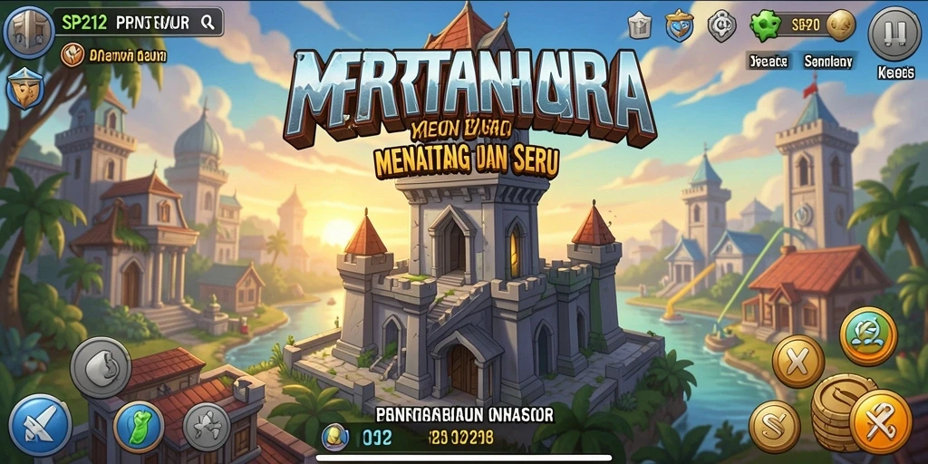 Tampilan gameplay menara yang menegangkan dan strategis di SP212.