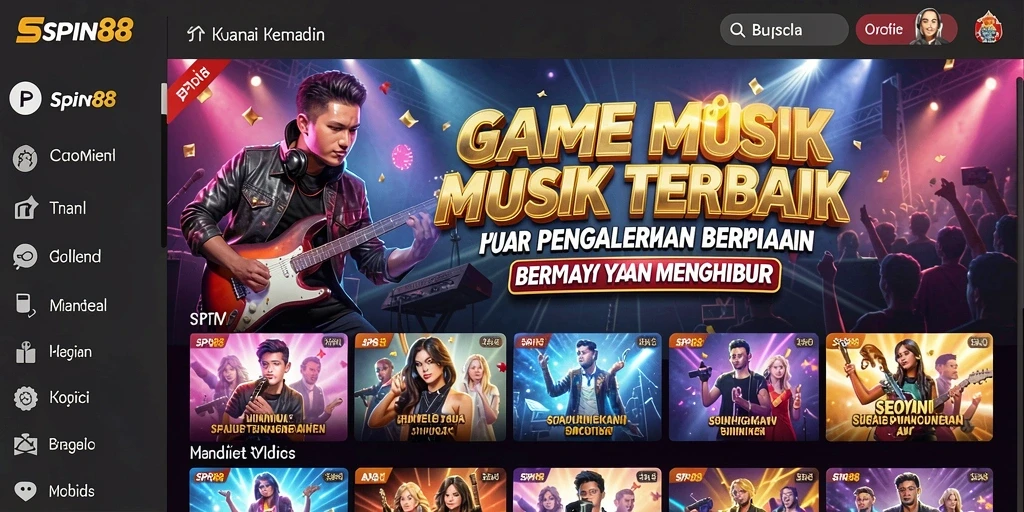 Tampilan antarmuka SPIN88 saat bermain musik yang interaktif.