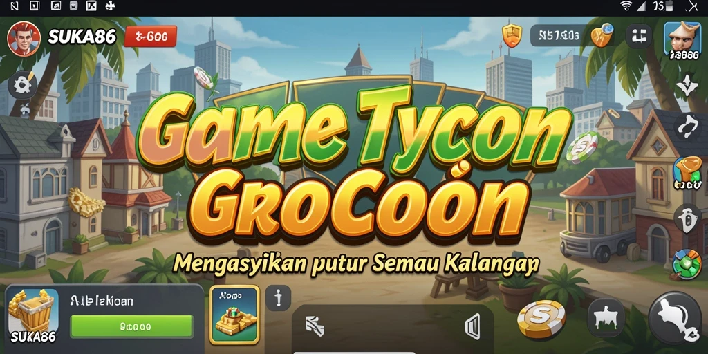 Screenshot gameplay SUKA86 menampilkan aksi seru dalam membangun bisnis.