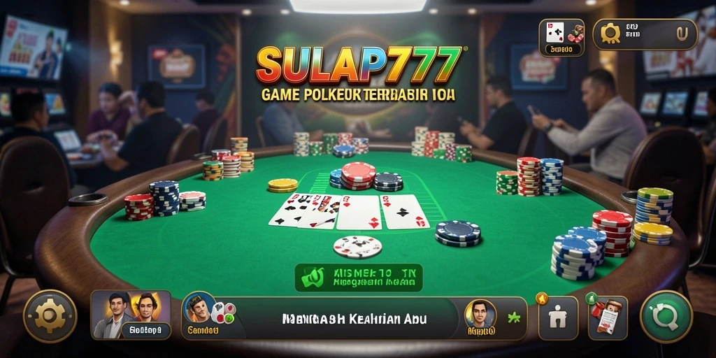 Screenshot dari permainan Poker SULAP777 yang menarik dan seru.
