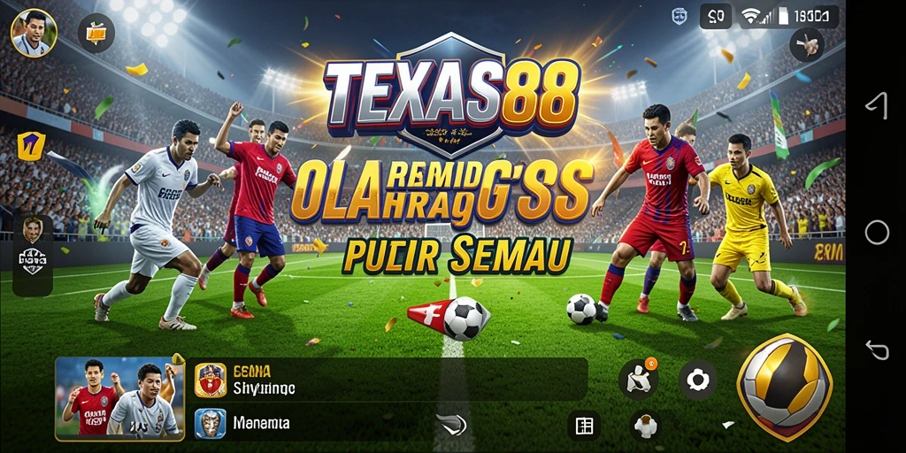 Tampilan gameplay seru TEXAS88 dengan aksi olahraga yang mendebarkan.