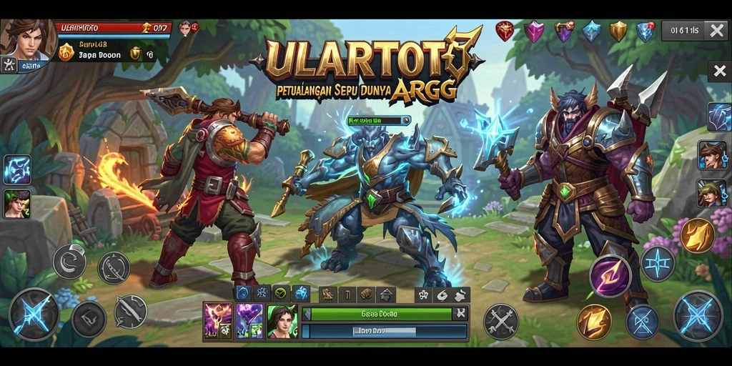 Tangkapan layar gameplay ULARTOTO memperlihatkan pertarungan mendebarkan dan grafis yang menawan.