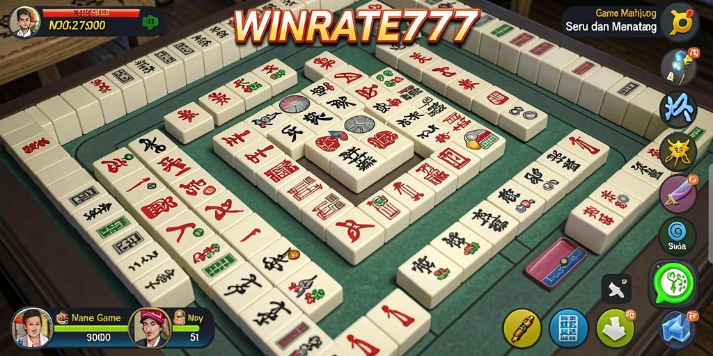 Tampilan gameplay <strong>WINRATE777</strong> yang menarik dan menantang di tengah permainan Mahjong.